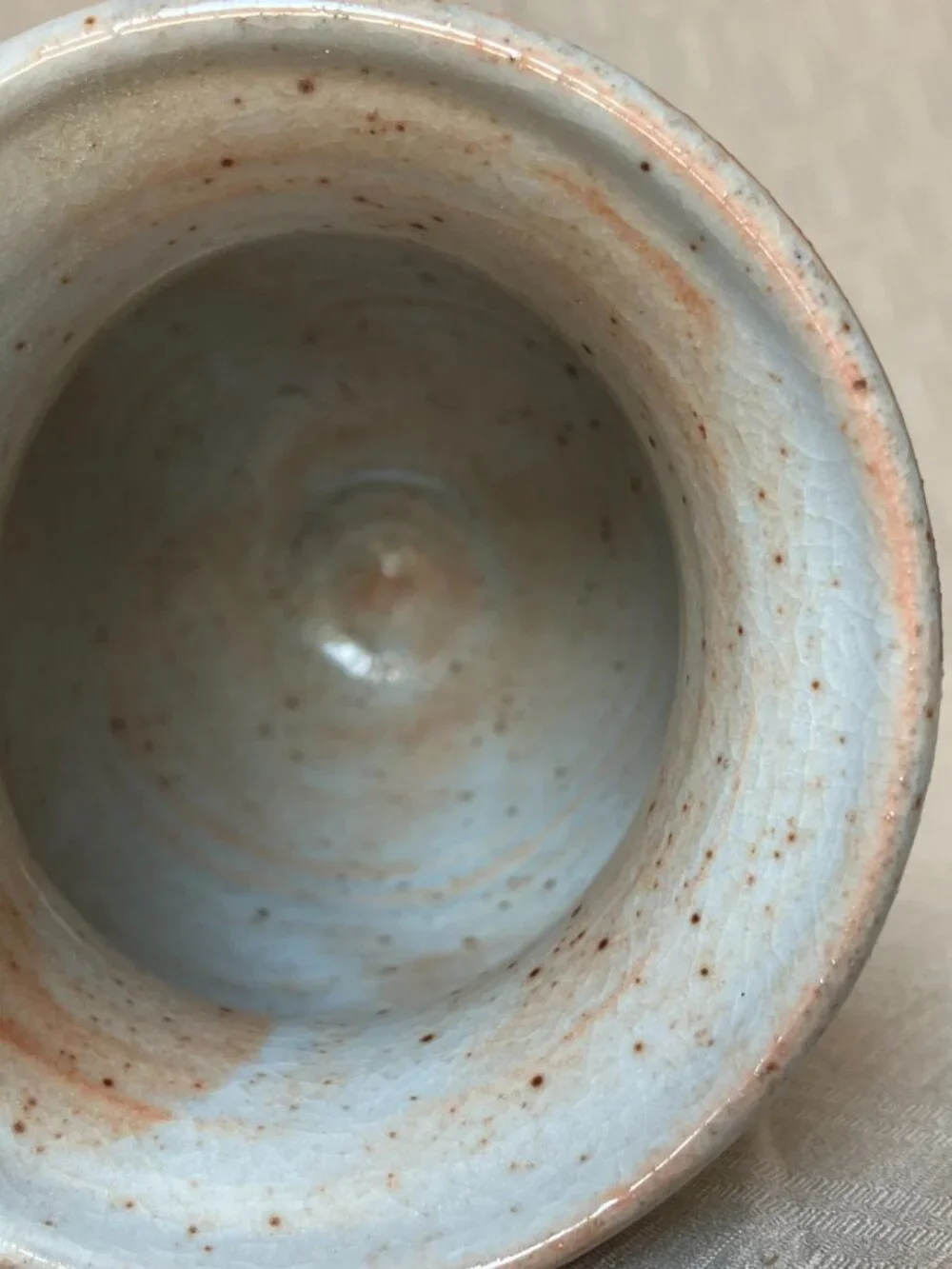 Studio Pottery Wall Pocket Vase / Herb Cuttings Pot; Lorraine Dilmore Stoneware